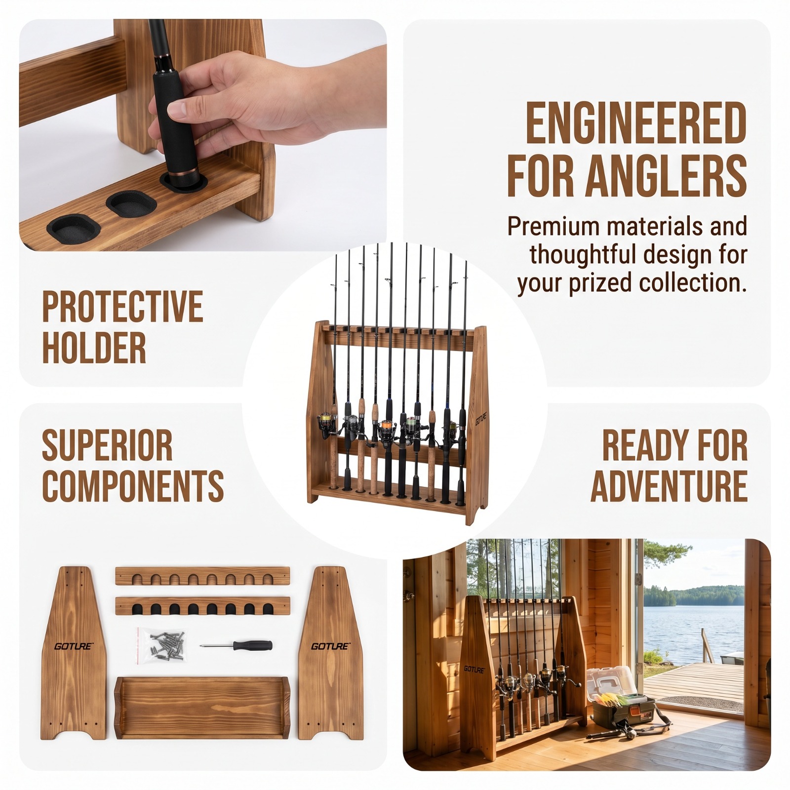 Fishing Rod Rack - Rak Penyimpanan Joran Pancing Goture 10