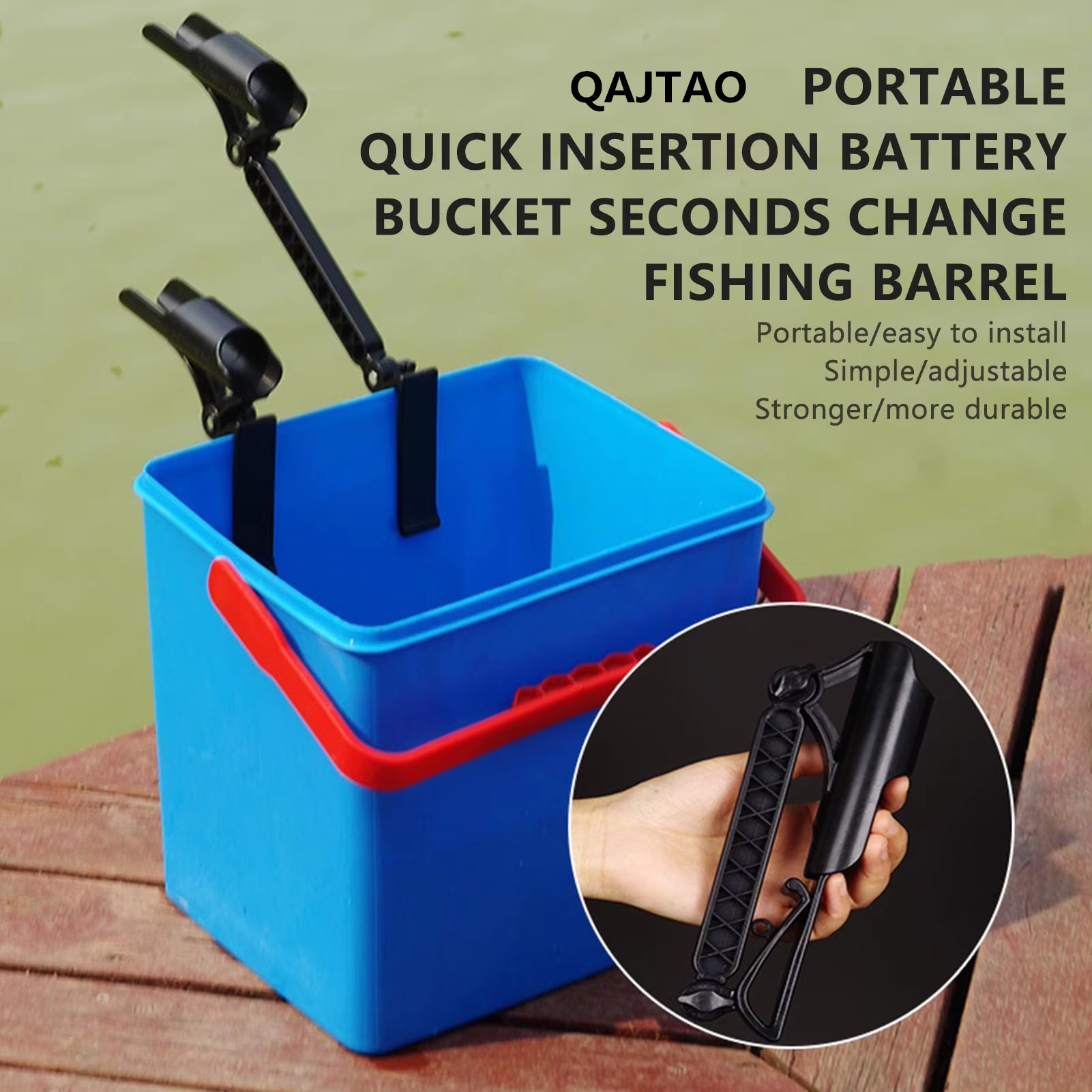 QAJTAO Rak pancing 10-25cm, em - Fishing Rod Rack ulasan dan harga