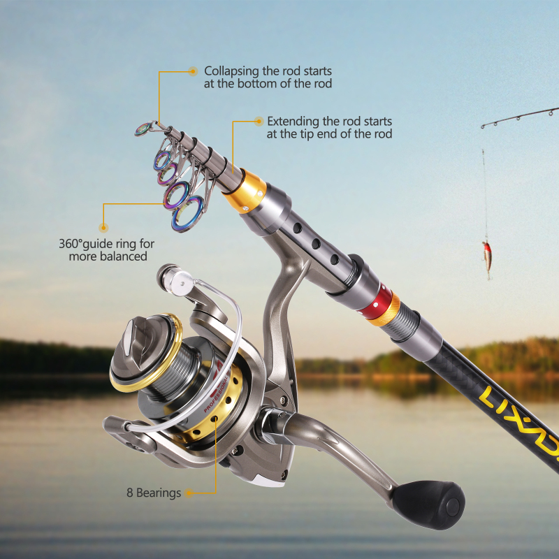 Lixada Set joran pancing dan g - Fishing Rod Surf ulasan dan harga